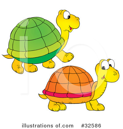 Royalty-Free (RF) Turtles Clipart Illustration by Alex Bannykh - Stock Sample #32586