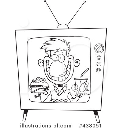 Royalty-Free (RF) Tv Clipart Illustration by toonaday - Stock Sample #438051