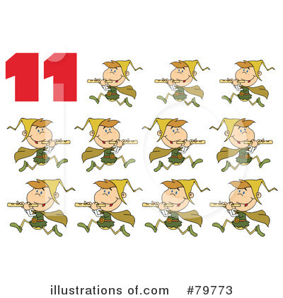 Royalty-Free (RF) Twelve Days Of Christmas Clipart Illustration by Hit Toon - Stock Sample #79773