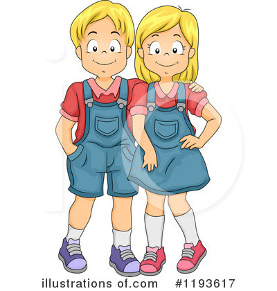 Royalty-Free (RF) Twins Clipart Illustration by BNP Design Studio - Stock Sample #1193617