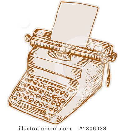 Royalty-Free (RF) Typewriter Clipart Illustration by patrimonio - Stock Sample #1306038