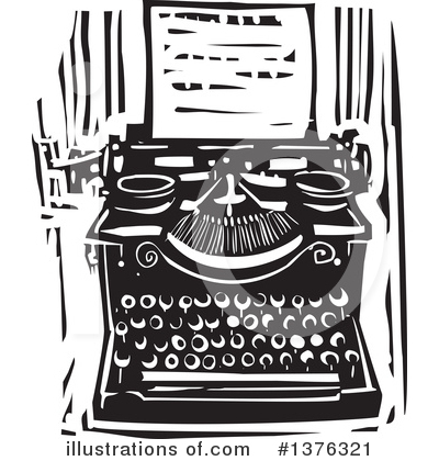 Royalty-Free (RF) Typewriter Clipart Illustration by xunantunich - Stock Sample #1376321