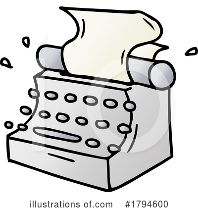 Royalty-Free (RF) Typewriter Clipart Illustration by lineartestpilot - Stock Sample #1794600