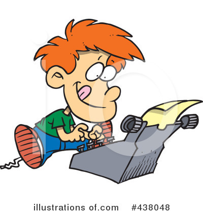 Royalty-Free (RF) Typewriter Clipart Illustration by toonaday - Stock Sample #438048