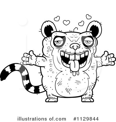 Royalty-Free (RF) Ugly Lemur Clipart Illustration by Cory Thoman - Stock Sample #1129844