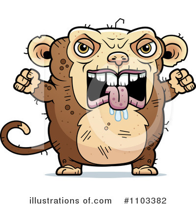 Ugly Monkey Clipart #1103382 by Cory Thoman
