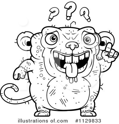 Ugly Monkey Clipart #1129833 by Cory Thoman