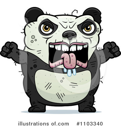Royalty-Free (RF) Ugly Panda Clipart Illustration by Cory Thoman - Stock Sample #1103340