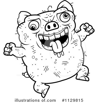 Royalty-Free (RF) Ugly Pig Clipart Illustration by Cory Thoman - Stock Sample #1129815