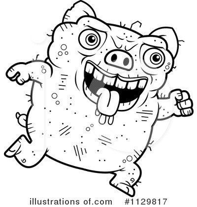 Royalty-Free (RF) Ugly Pig Clipart Illustration by Cory Thoman - Stock Sample #1129817