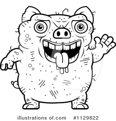 Ugly Pig Clipart #1129822 by Cory Thoman