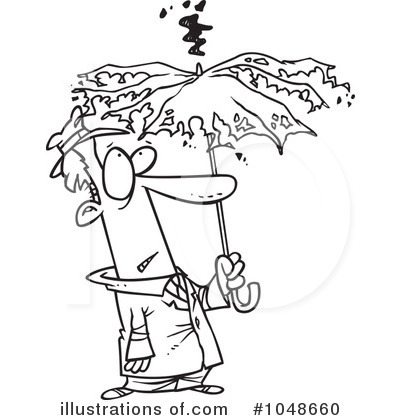 Royalty-Free (RF) Umbrella Clipart Illustration by toonaday - Stock Sample #1048660