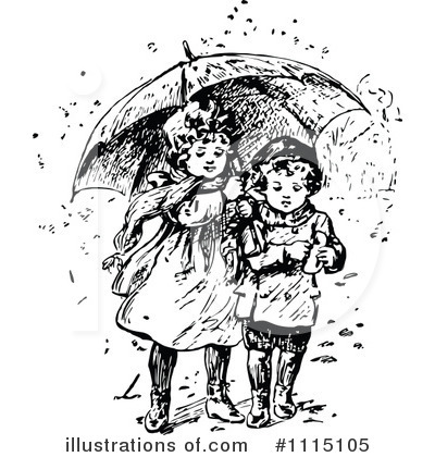 Royalty-Free (RF) Umbrella Clipart Illustration by Prawny Vintage - Stock Sample #1115105