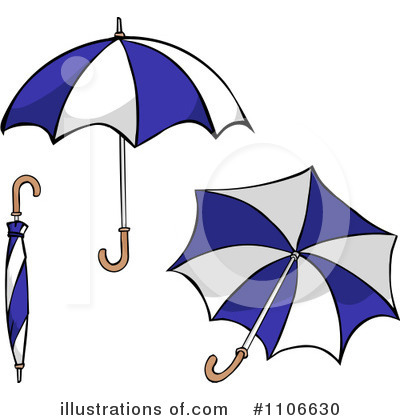 Royalty-Free (RF) Umbrellas Clipart Illustration by Cartoon Solutions - Stock Sample #1106630