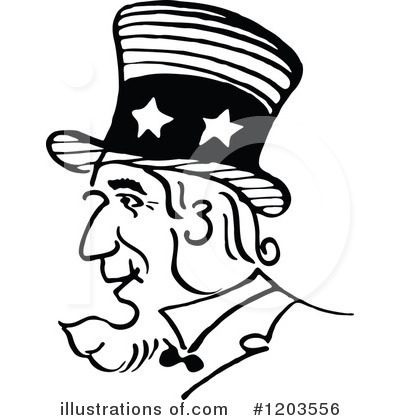 Royalty-Free (RF) Uncle Sam Clipart Illustration by Prawny Vintage - Stock Sample #1203556