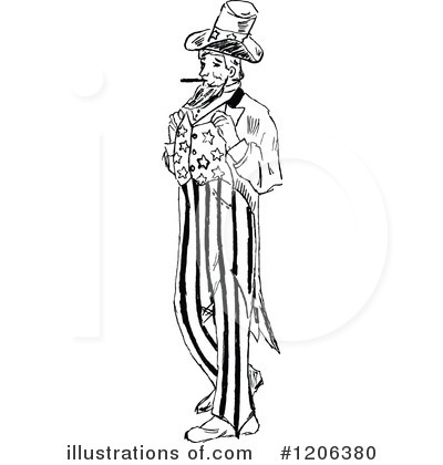 Royalty-Free (RF) Uncle Sam Clipart Illustration by Prawny Vintage - Stock Sample #1206380