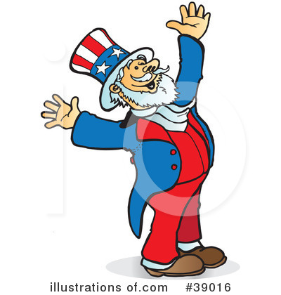 Royalty-Free (RF) Uncle Sam Clipart Illustration by Snowy - Stock Sample #39016