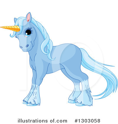 Royalty-Free (RF) Unicorn Clipart Illustration by Pushkin - Stock Sample #1303058