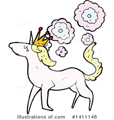 Royalty-Free (RF) Unicorn Clipart Illustration by lineartestpilot - Stock Sample #1411146