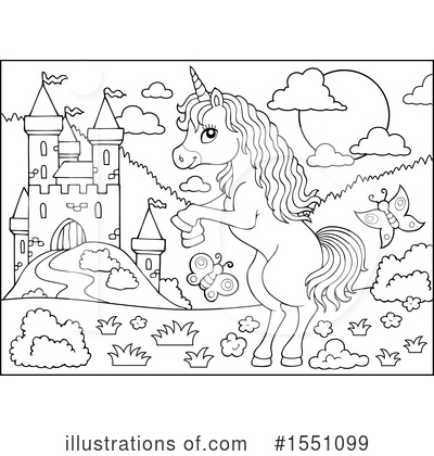 Royalty-Free (RF) Unicorn Clipart Illustration by visekart - Stock Sample #1551099