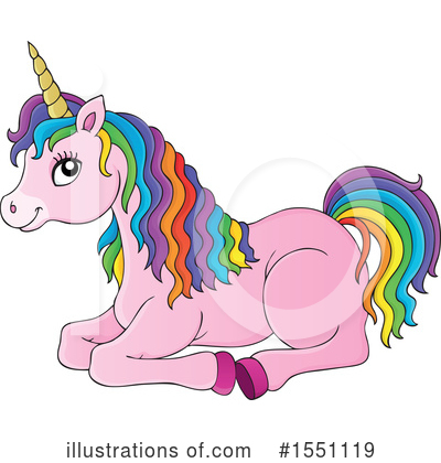 Royalty-Free (RF) Unicorn Clipart Illustration by visekart - Stock Sample #1551119