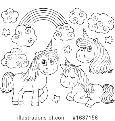 Royalty-Free (RF) Unicorn Clipart Illustration by visekart - Stock Sample #1637156
