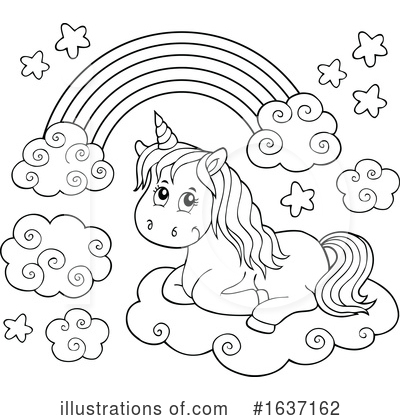 Royalty-Free (RF) Unicorn Clipart Illustration by visekart - Stock Sample #1637162