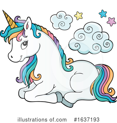 Royalty-Free (RF) Unicorn Clipart Illustration by visekart - Stock Sample #1637193