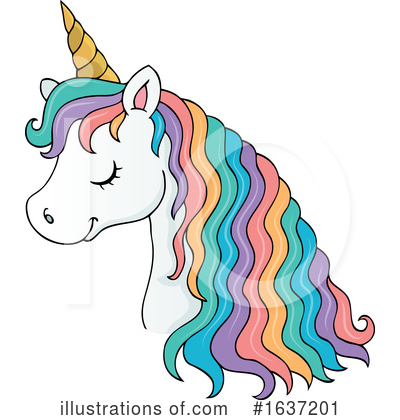 Royalty-Free (RF) Unicorn Clipart Illustration by visekart - Stock Sample #1637201