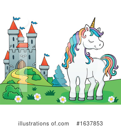 Royalty-Free (RF) Unicorn Clipart Illustration by visekart - Stock Sample #1637853