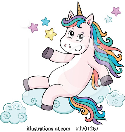 Royalty-Free (RF) Unicorn Clipart Illustration by visekart - Stock Sample #1701267
