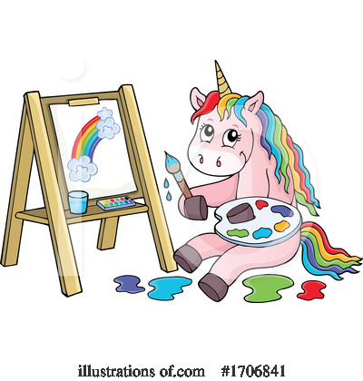 Royalty-Free (RF) Unicorn Clipart Illustration by visekart - Stock Sample #1706841