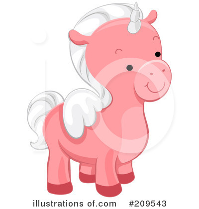 Royalty-Free (RF) Unicorn Clipart Illustration by BNP Design Studio - Stock Sample #209543