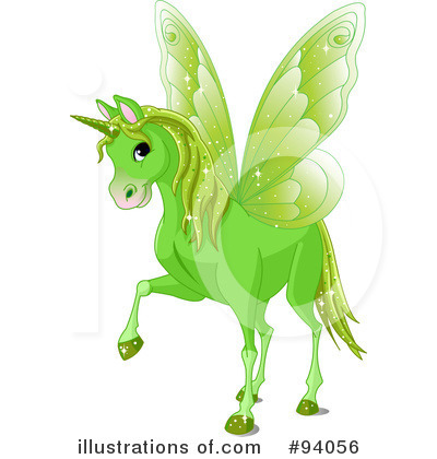 Royalty-Free (RF) Unicorn Clipart Illustration by Pushkin - Stock Sample #94056
