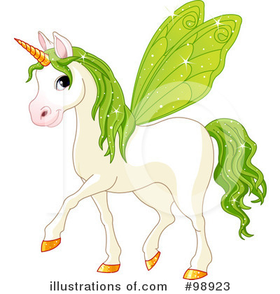 Royalty-Free (RF) Unicorn Clipart Illustration by Pushkin - Stock Sample #98923