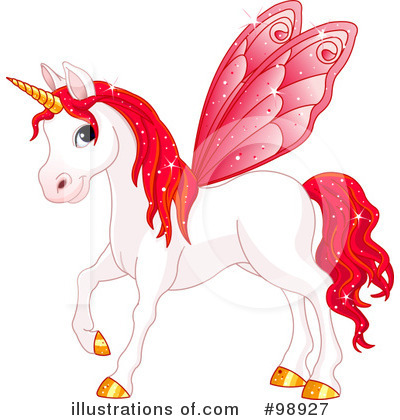 Royalty-Free (RF) Unicorn Clipart Illustration by Pushkin - Stock Sample #98927