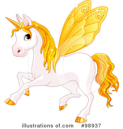 Royalty-Free (RF) Unicorn Clipart Illustration by Pushkin - Stock Sample #98937