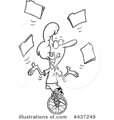 Royalty-Free (RF) Unicycle Clipart Illustration by Ron Leishman - Stock