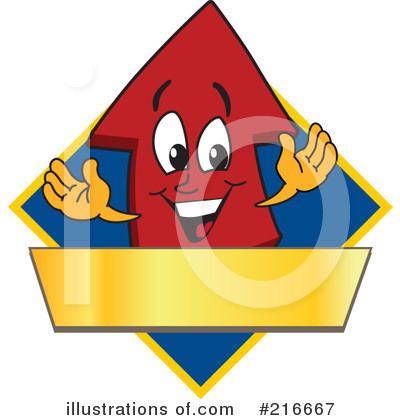 Up Arrow Mascot Clipart #216667 by Toons4Biz