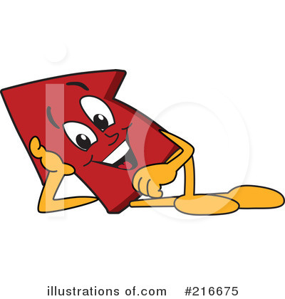 Royalty-Free (RF) Up Arrow Mascot Clipart Illustration by Mascot Junction - Stock Sample #216675