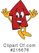 Up Arrow Mascot Clipart #216678 by Mascot Junction