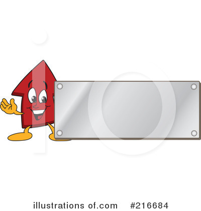 Royalty-Free (RF) Up Arrow Mascot Clipart Illustration by Mascot Junction - Stock Sample #216684