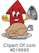 Up Arrow Mascot Clipart #216693 by Mascot Junction
