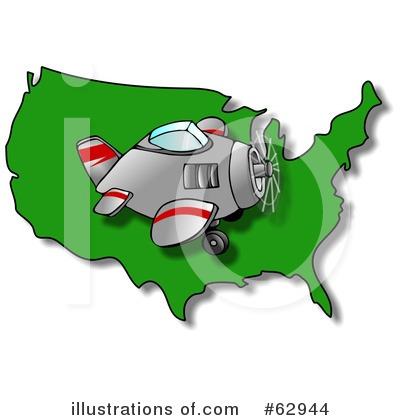 Royalty-Free (RF) Usa Map Clipart Illustration by djart - Stock Sample #62944