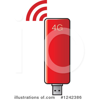 Royalty-Free (RF) Usb Modem Clipart Illustration by Lal Perera - Stock Sample #1242386