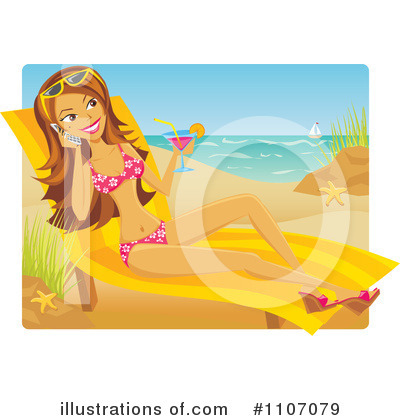 Tanning Clipart #1107079 by Amanda Kate