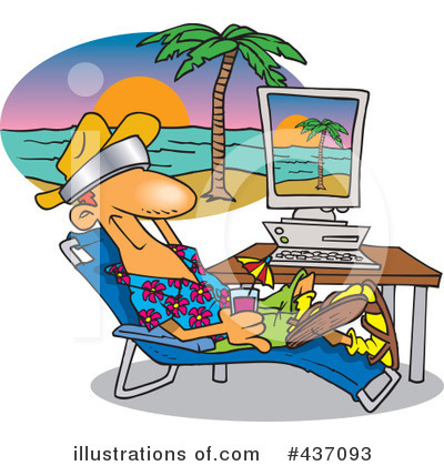 Royalty-Free (RF) Vacation Clipart Illustration by toonaday - Stock Sample #437093