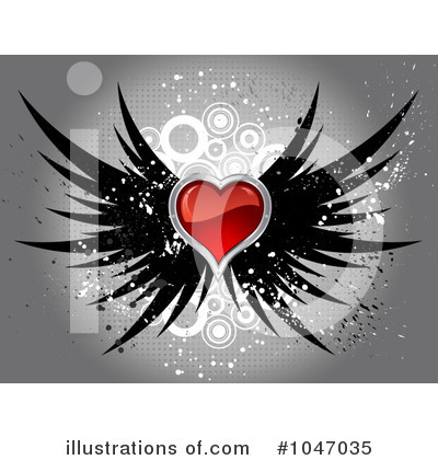 Winged Heart Clipart #1047035 by KJ Pargeter