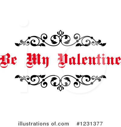 Be My Valentine Clipart #1231377 by Vector Tradition SM