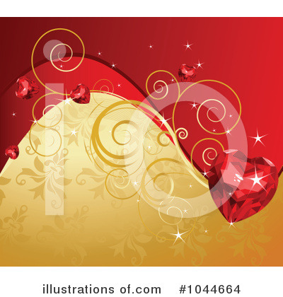Royalty-Free (RF) Valentines Day Background Clipart Illustration by Pushkin - Stock Sample #1044664